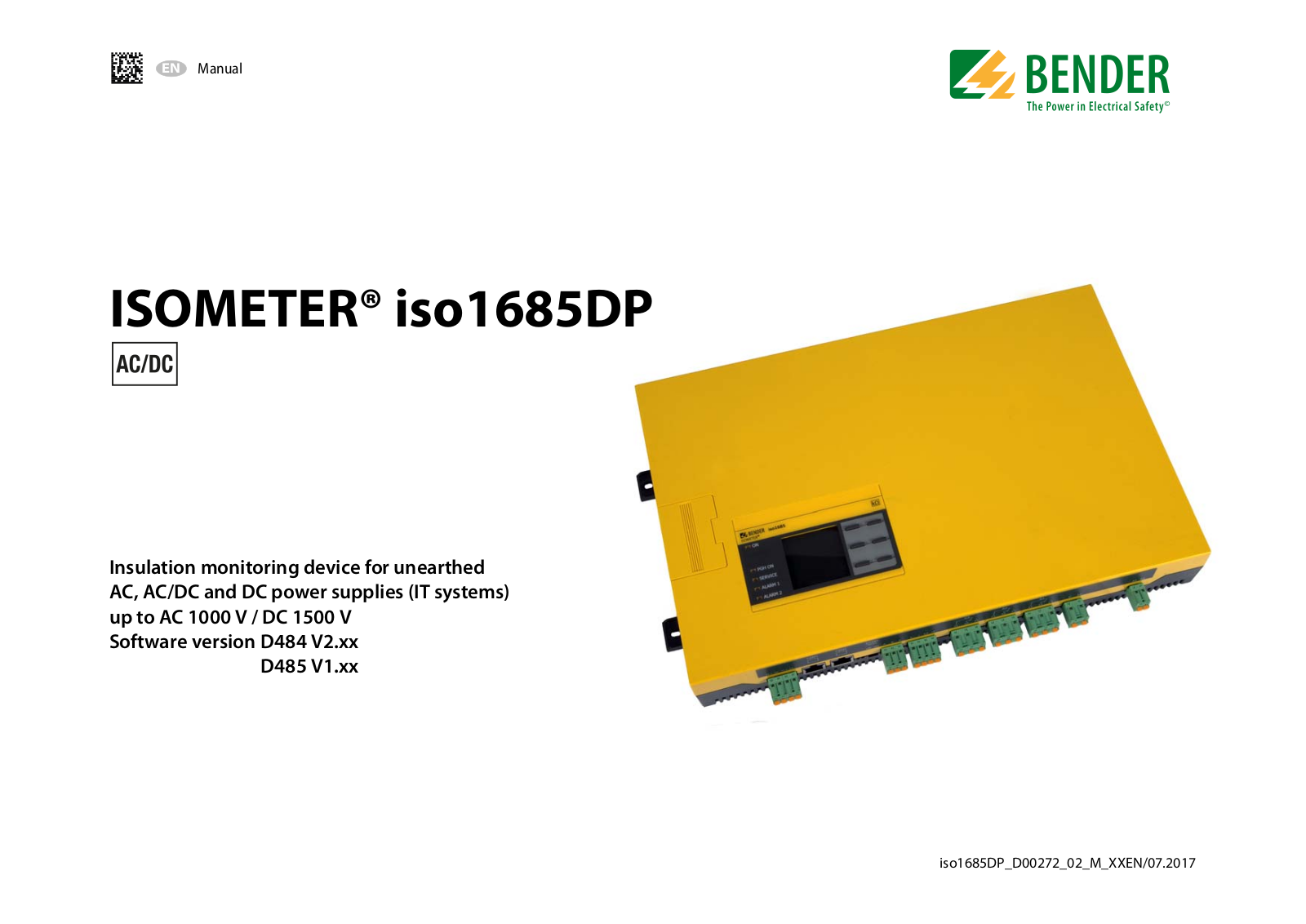 Bender ISOMETER iso1685DP User Manual