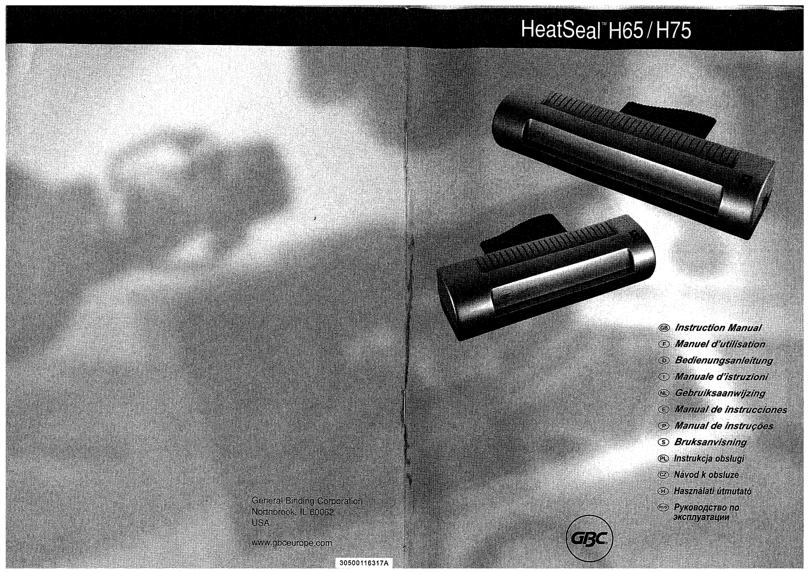 GBC HeatSeal H65, HeatSeal H75 User guide