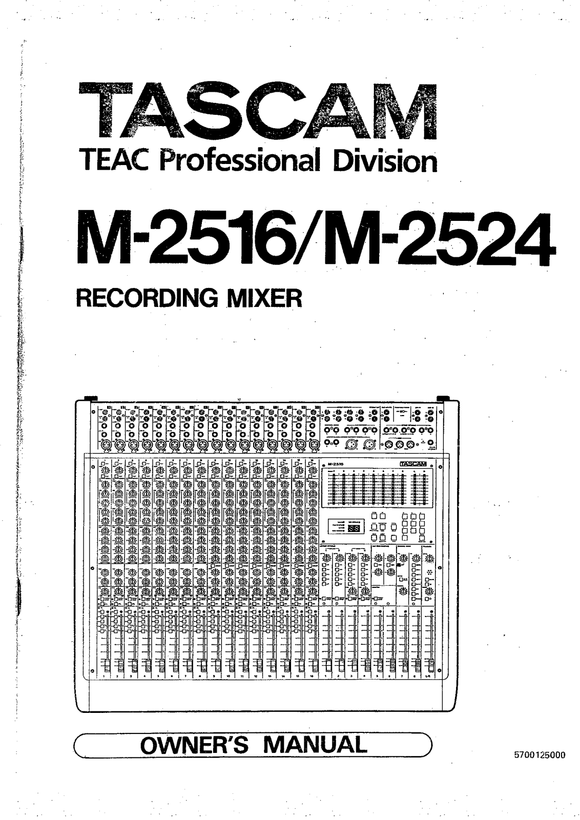 Tascam M-2516 User Manual