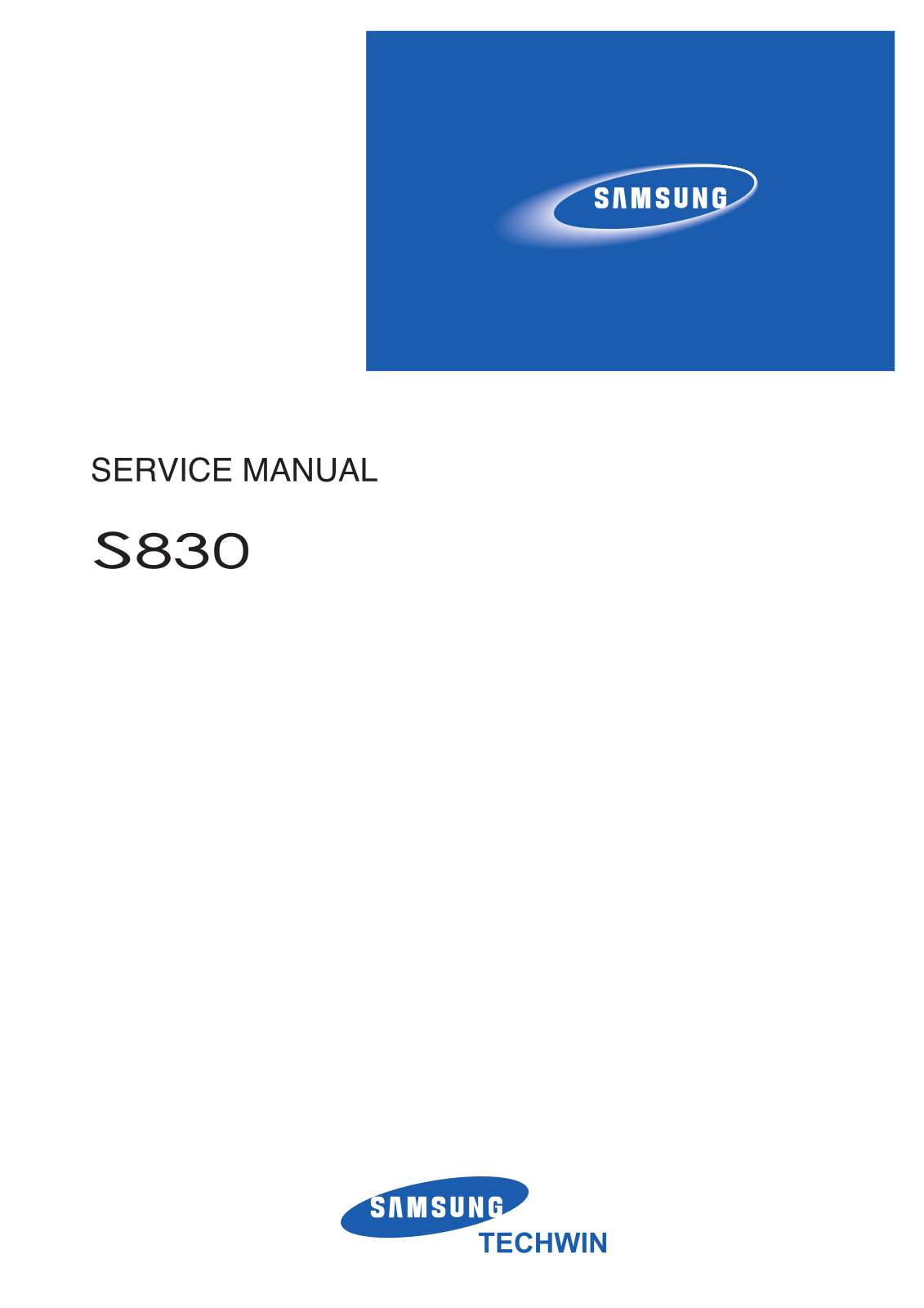 SAMSUNG DIGIMAX S830 Service Manual