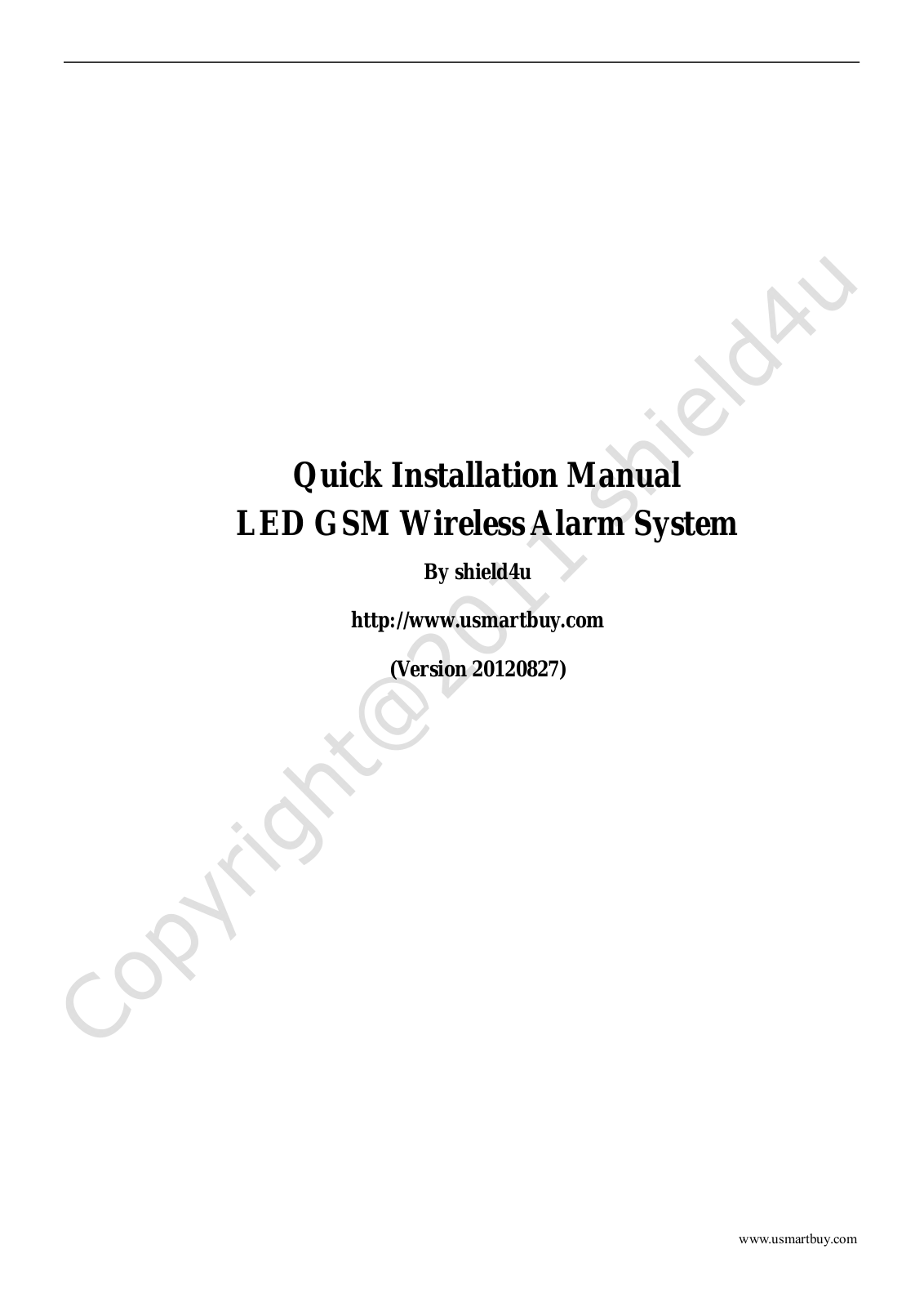 Siren LED GSM Operating Manual