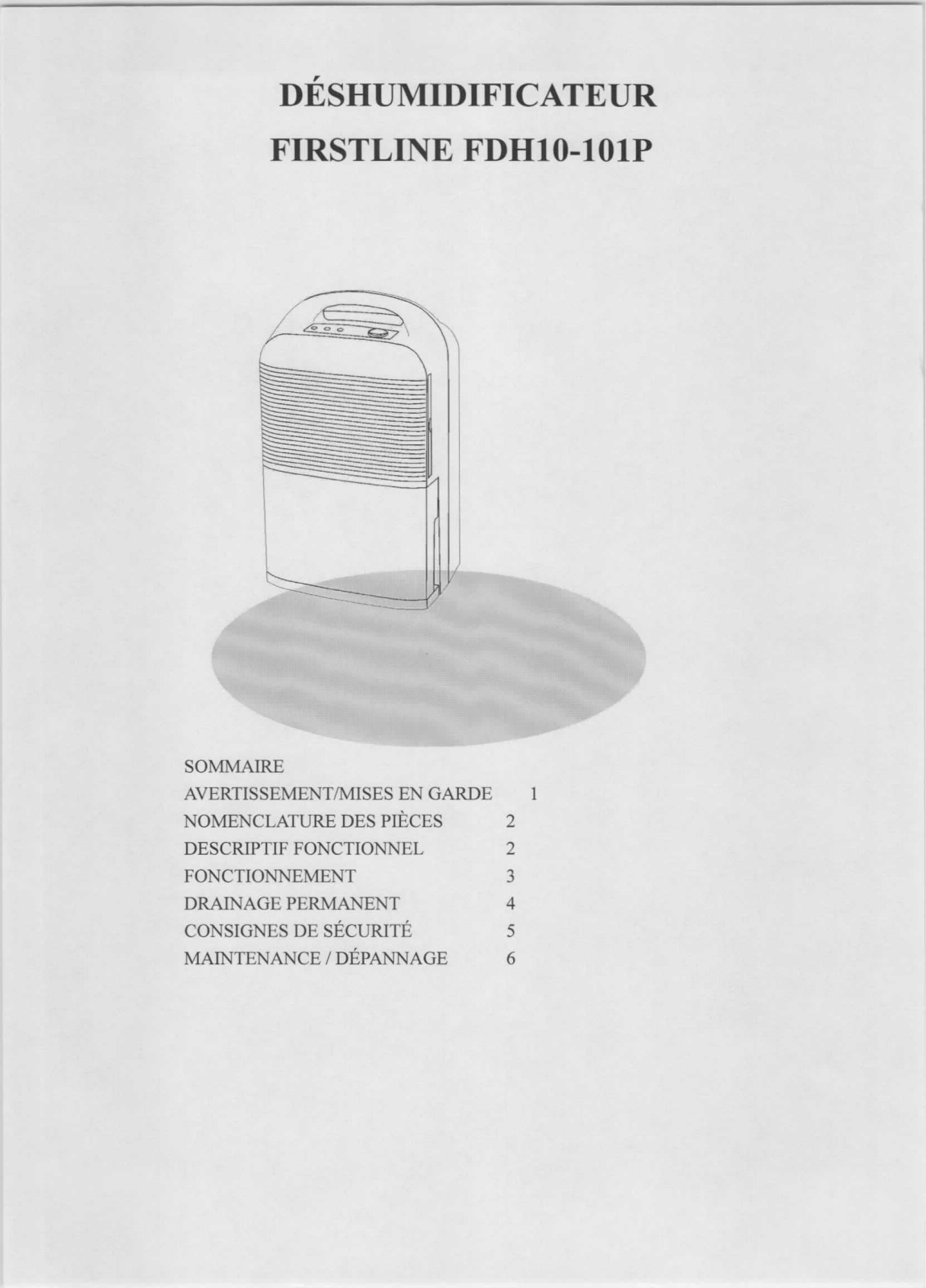 FIRSTLINE FHD10-101P User Manual