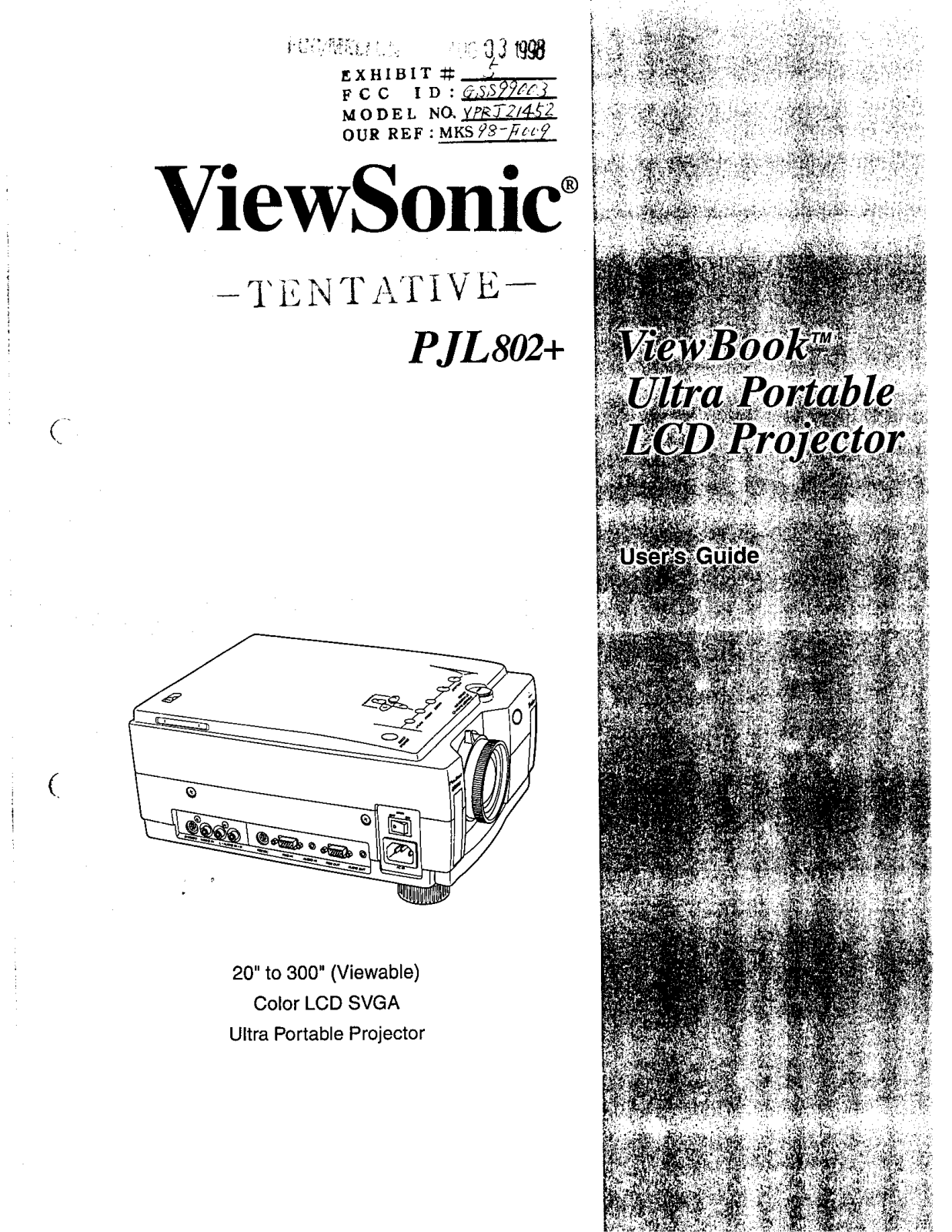 ViewSonic 99003 Users Manual