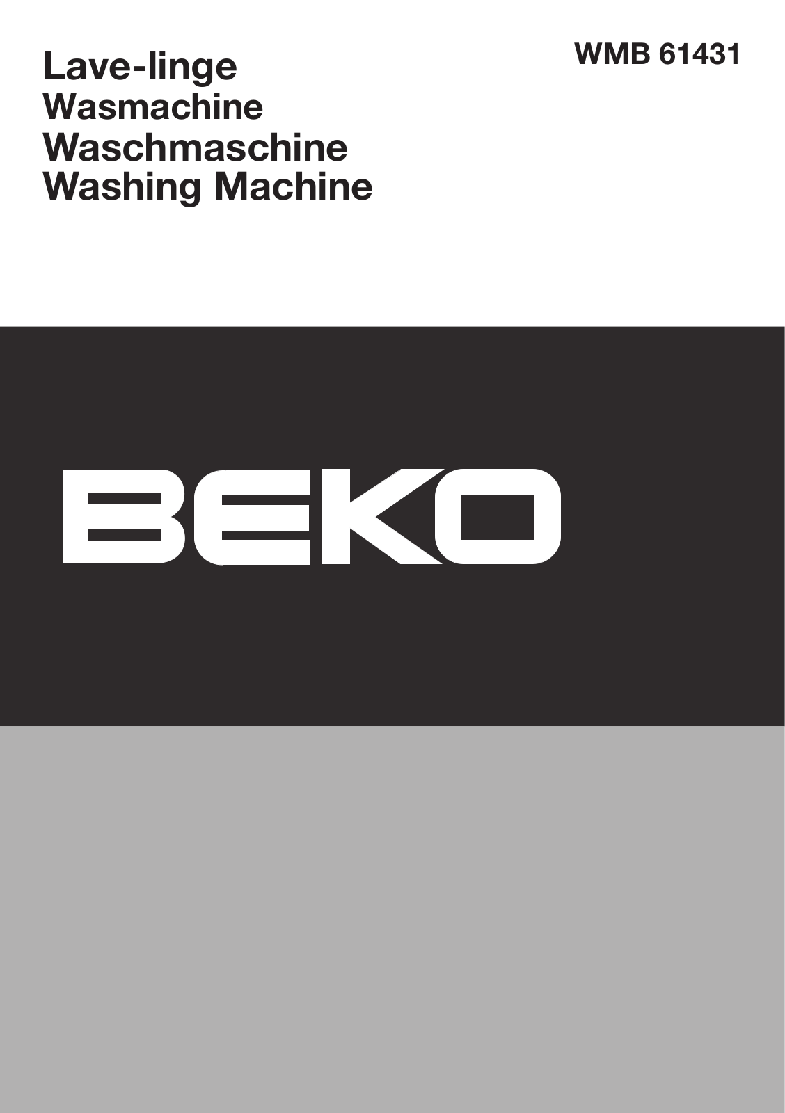 BEKO WMB61431 User Manual