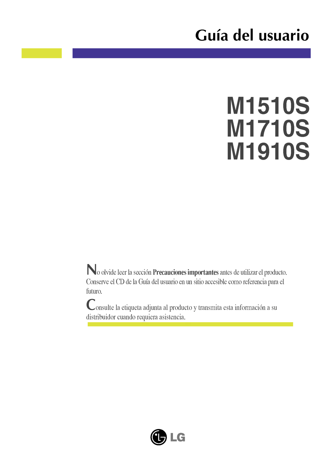 LG M1910S-BN User Manual