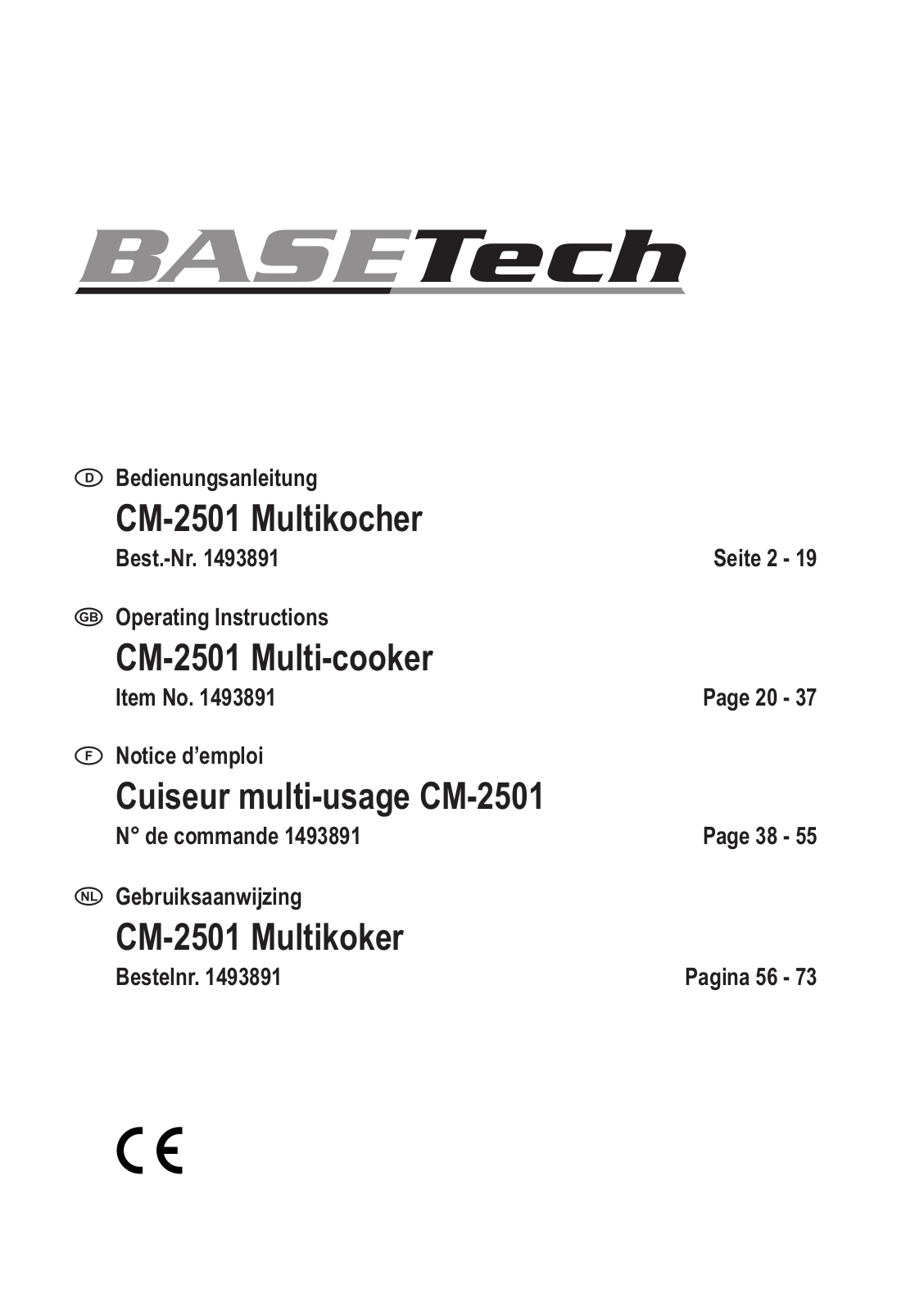 Basetech CM-2501 User guide