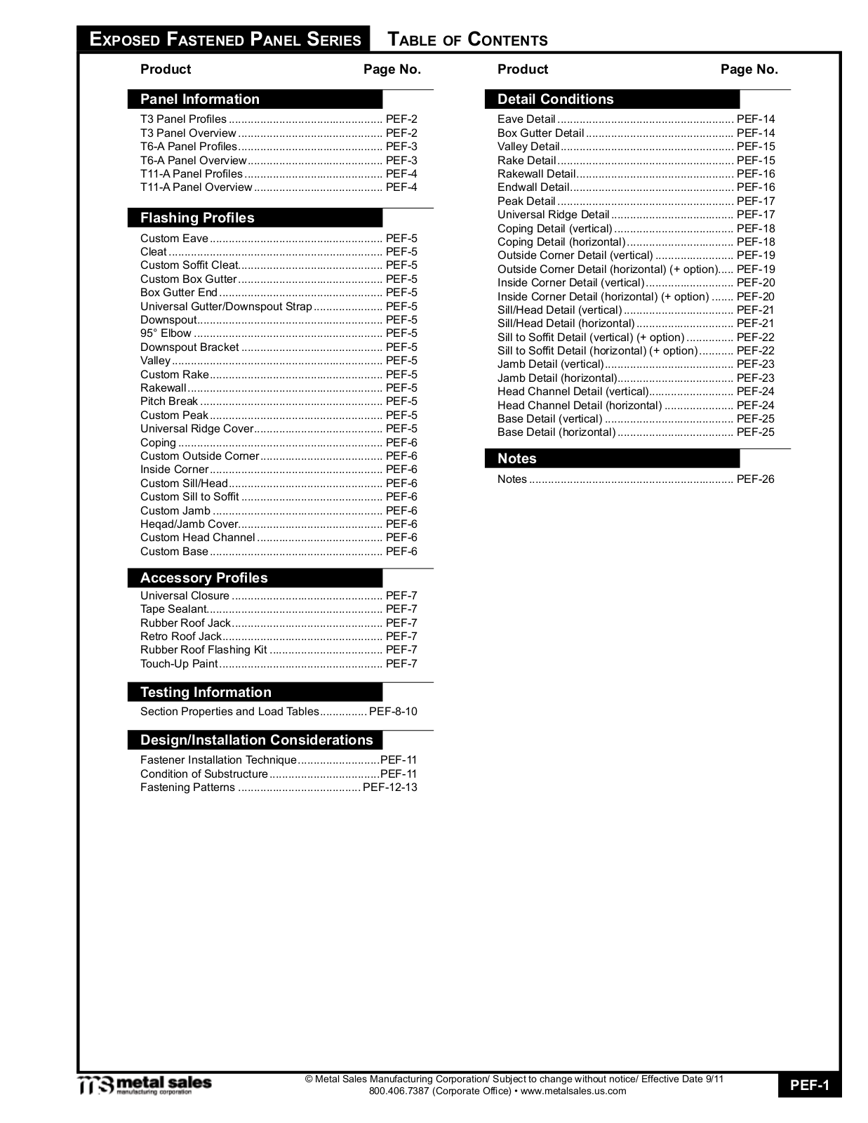 Metal Sales T6-A User Manual