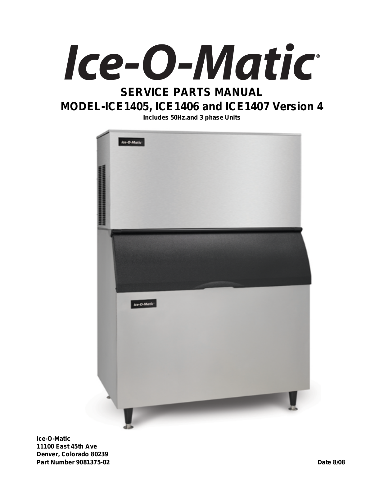 Ice-O-Matic ICE0500R Service Manual