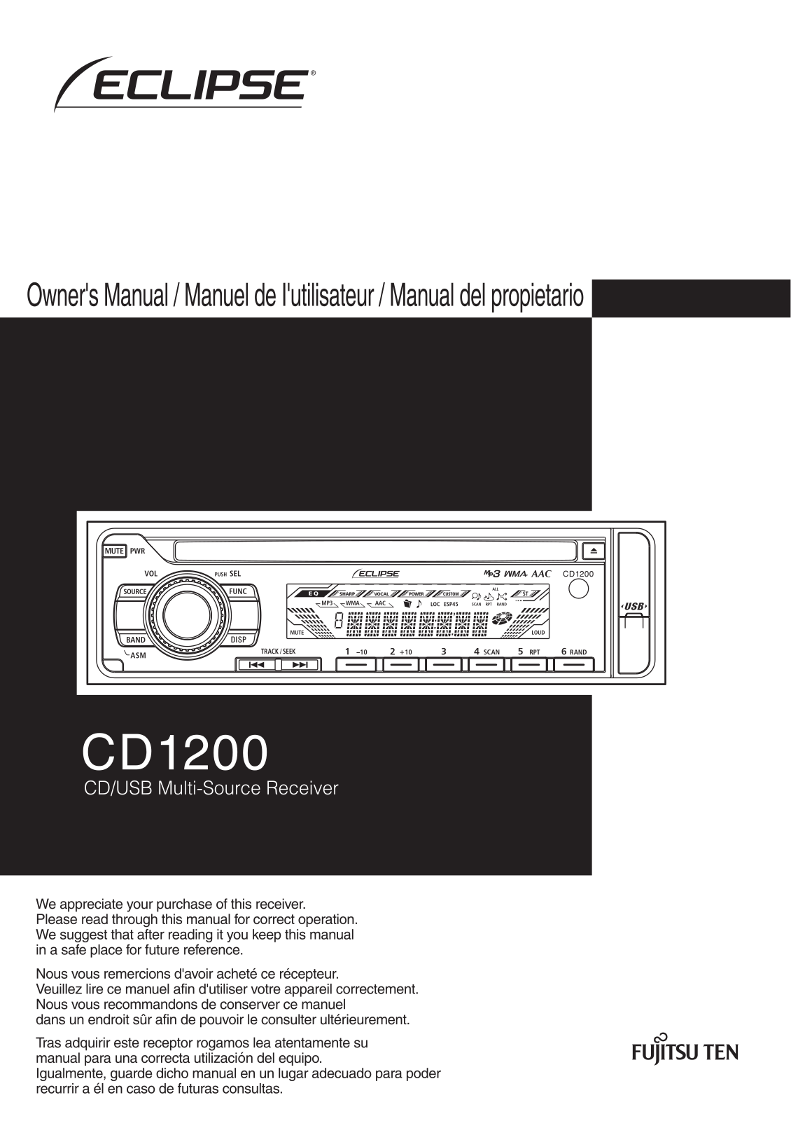 Fujitsu ECLIPSE CD1200 Owner's Manual