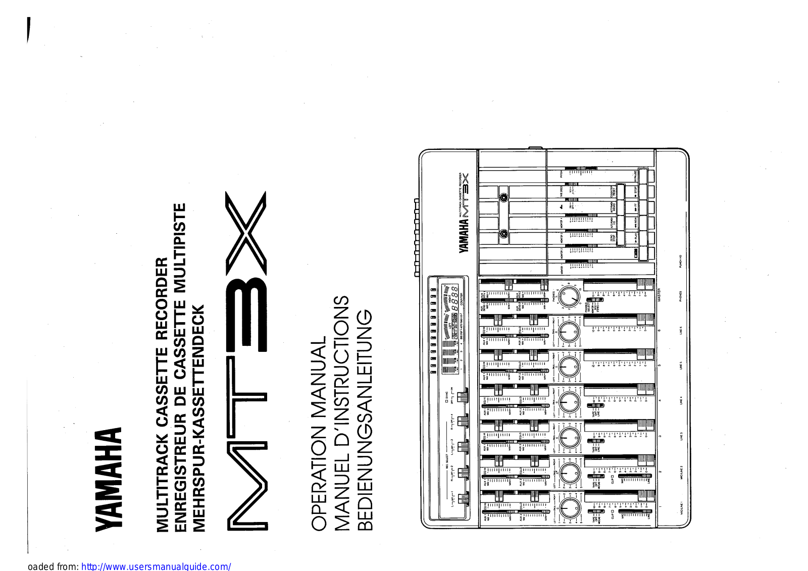 Yamaha Audio MT3X User Manual