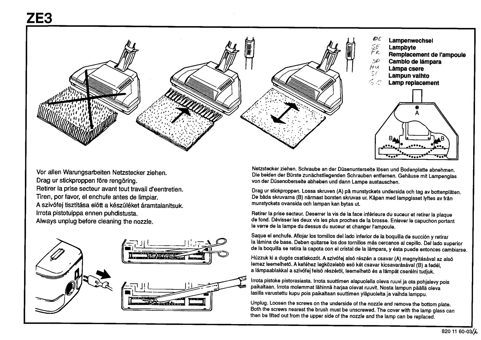 AEG ZE3 User Manual