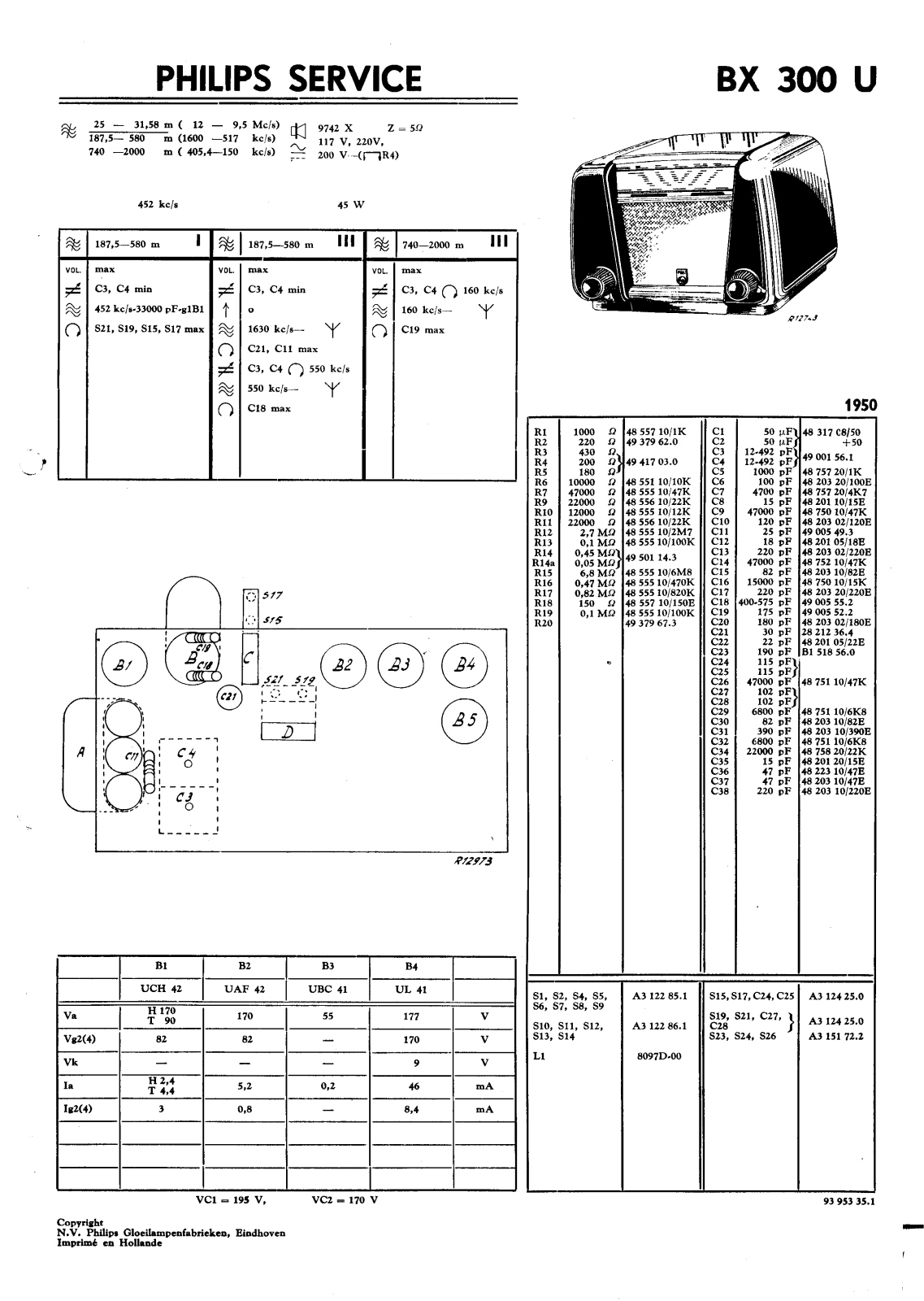 Philips BX-300-U Service Manual