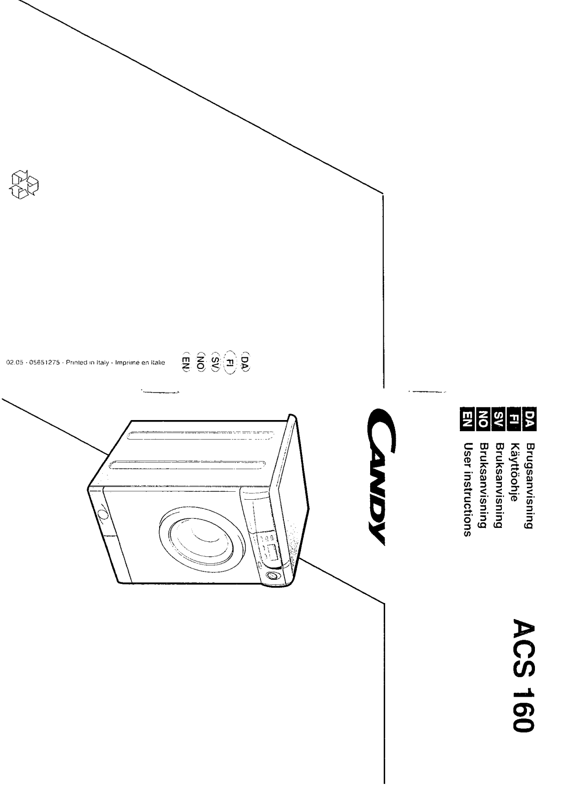 Candy ACS160P SY User Manual