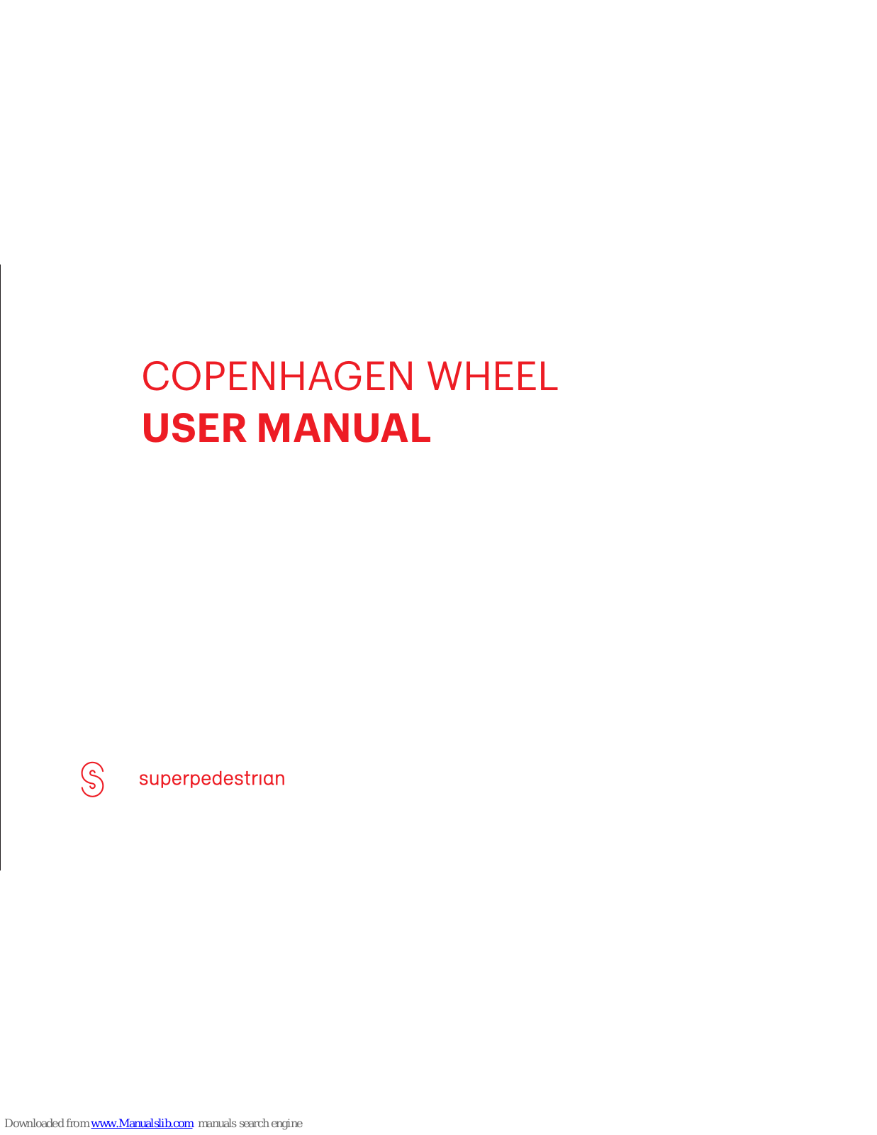 Superpedestrian COPENHAGEN WHEEL User Manual