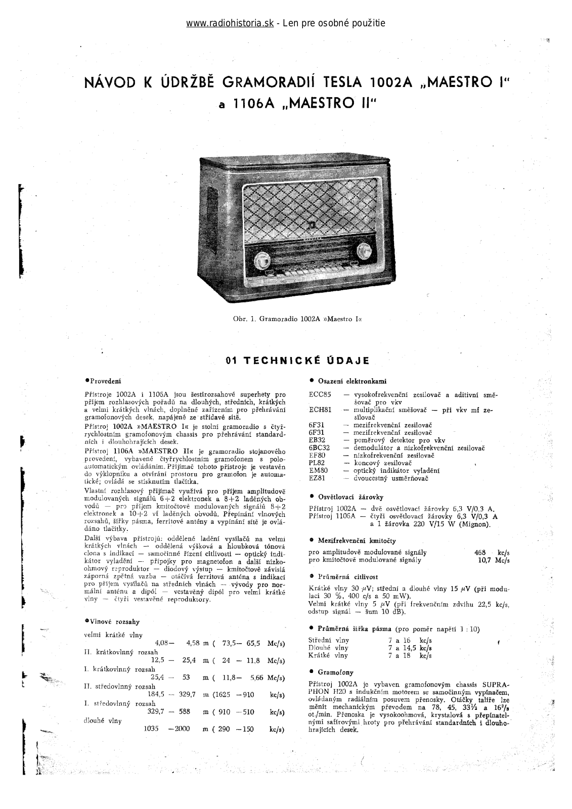 Tesla 1106A Maestro User Manual