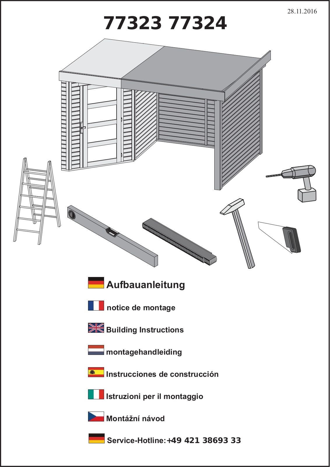 Karibu 77323, 77324 Assembly instructions