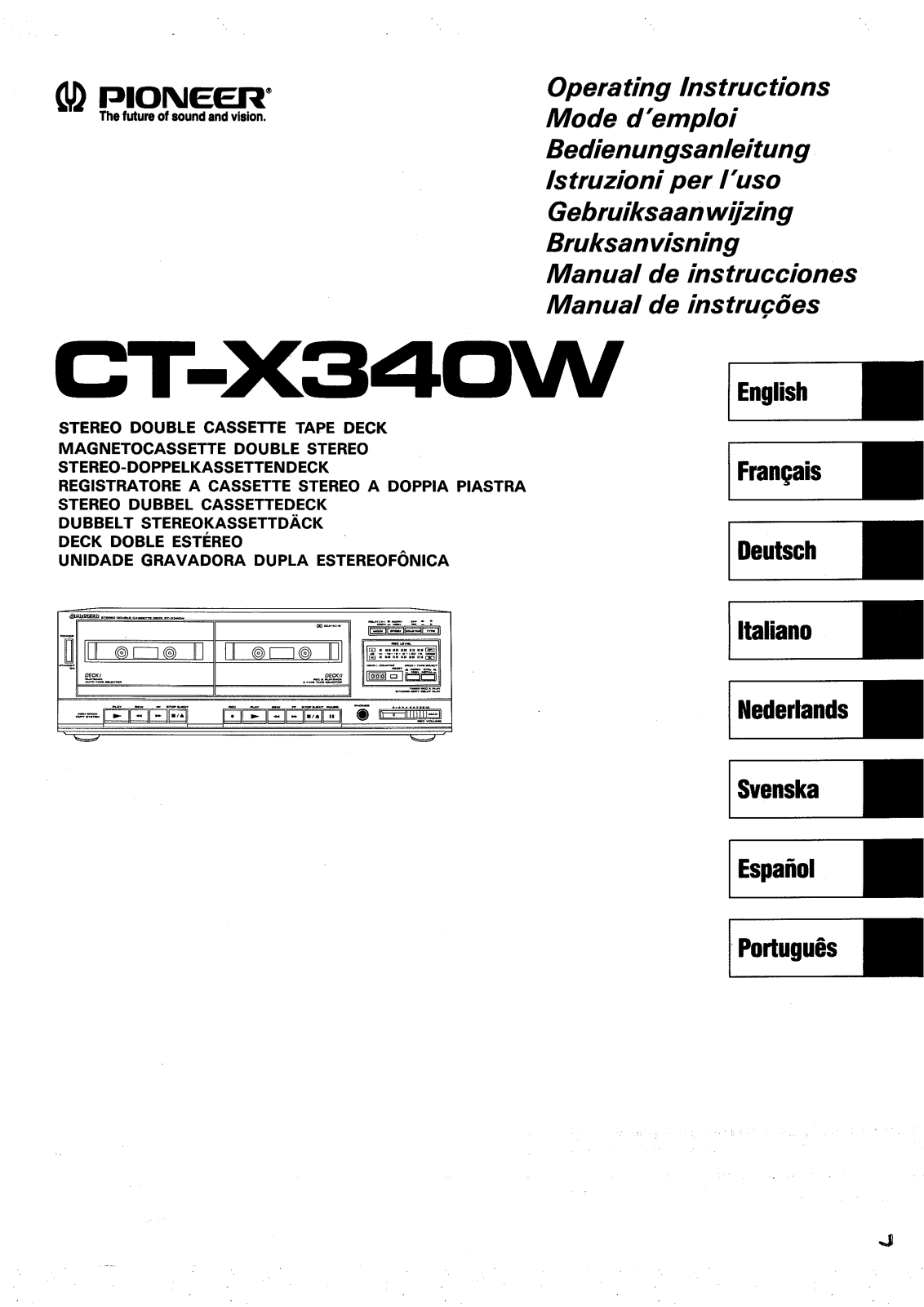 Pioneer CT-X340W User Manual