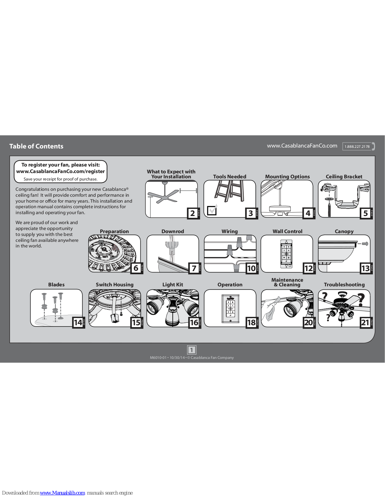 Casablanca 54032 Assembly Instructions Manual