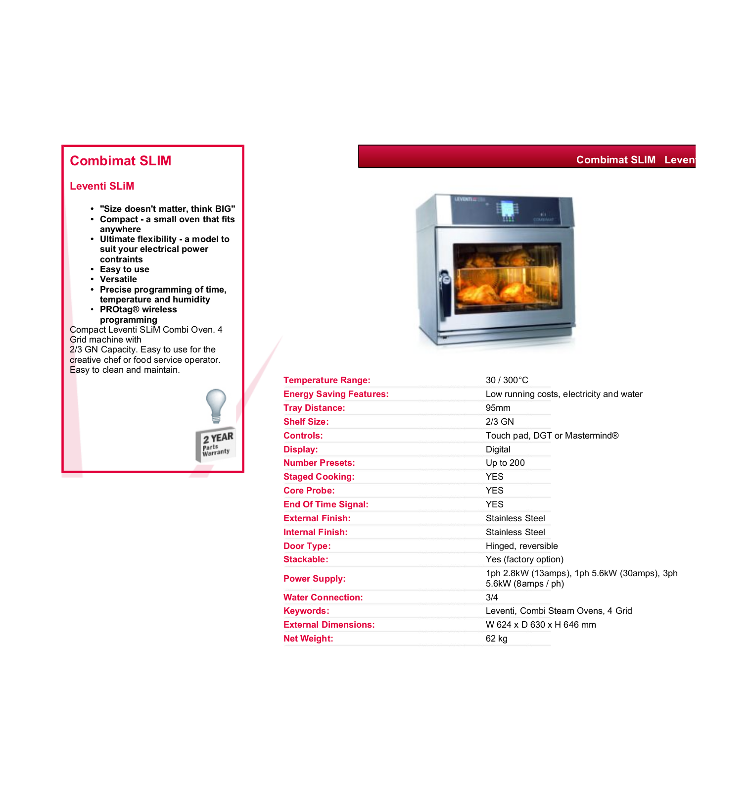 Valera COMBIMAT SLIM DATASHEET