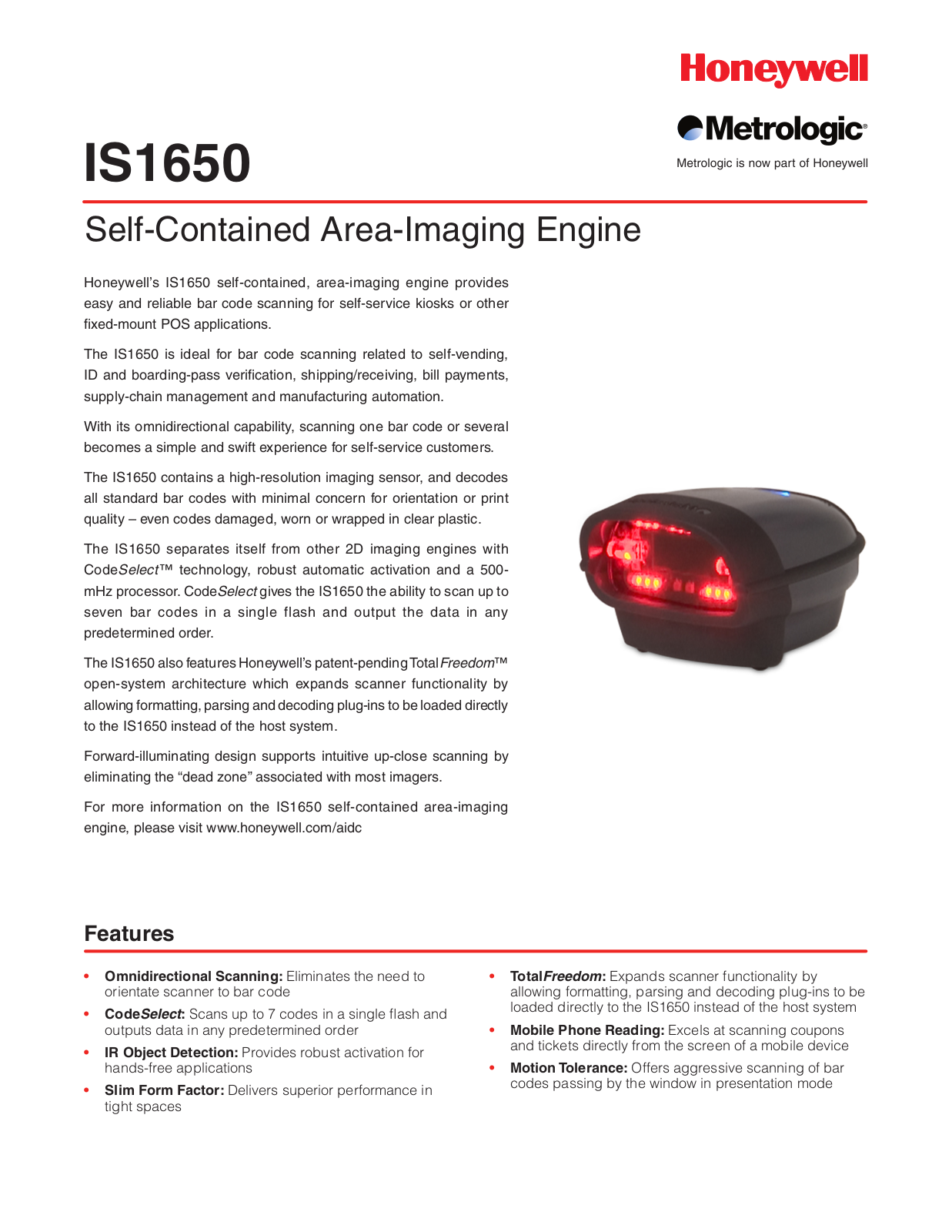 Metrologic Instruments IS1650 User Manual