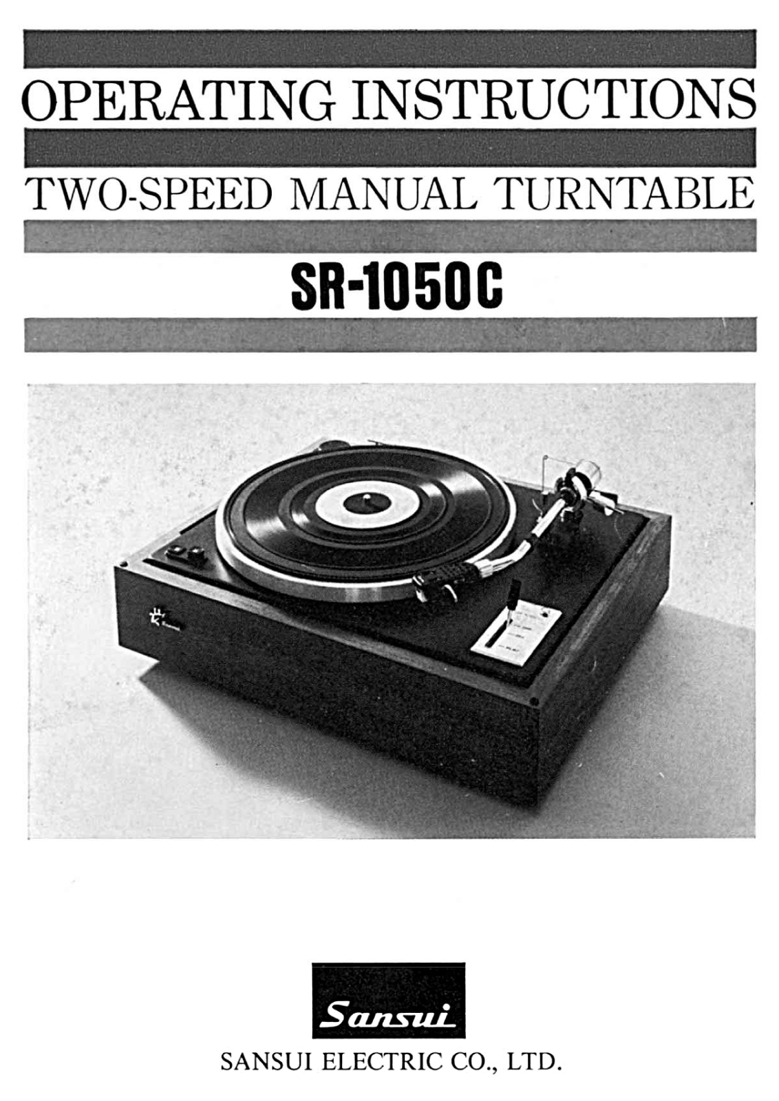 Sansui SR-1050-C Owners Manual