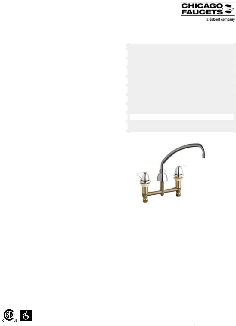 Chicago Faucet 201-A1000 User Manual