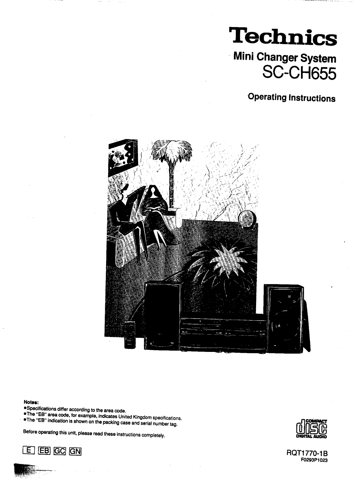 Technics SC-CH655 Operating Instruction