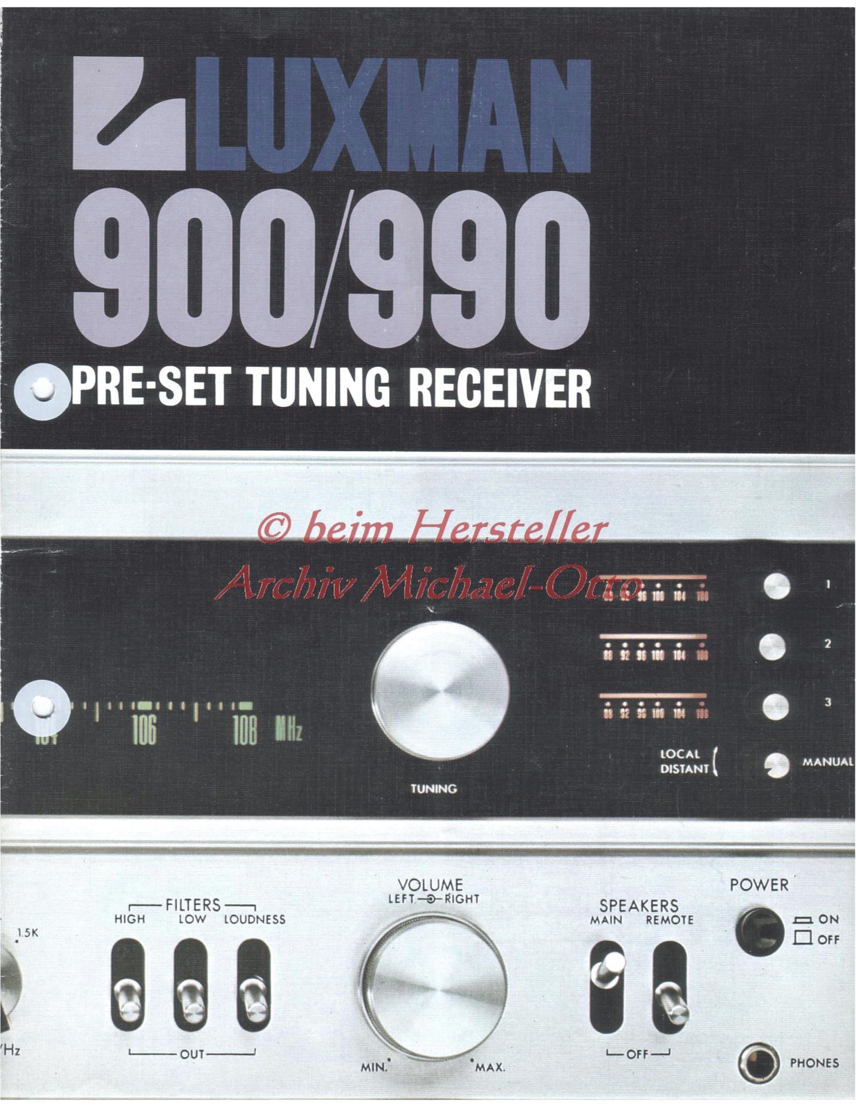 Luxman R-900, R-990 User guide