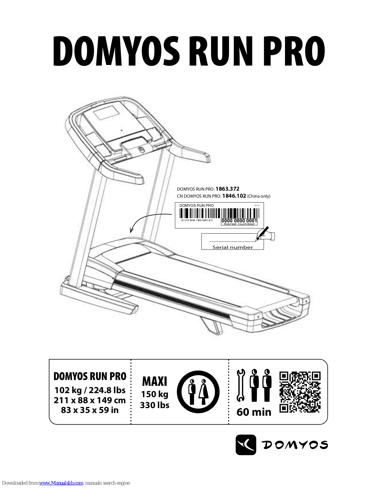 Domyos RUN PRO Assembly Instruction Manual