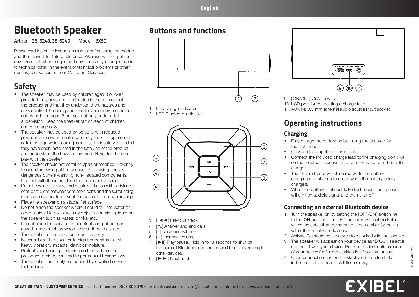 Exibel BX50 User Manual