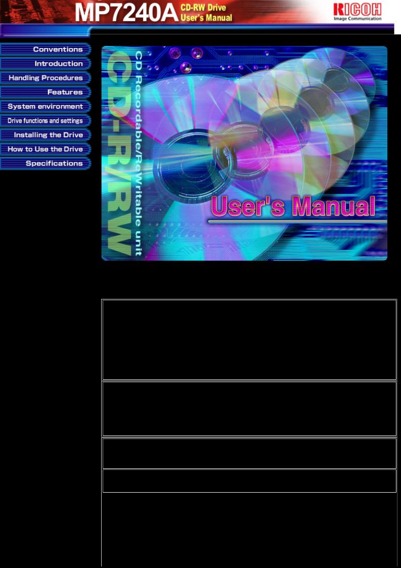 Ricoh MP7240A Manual