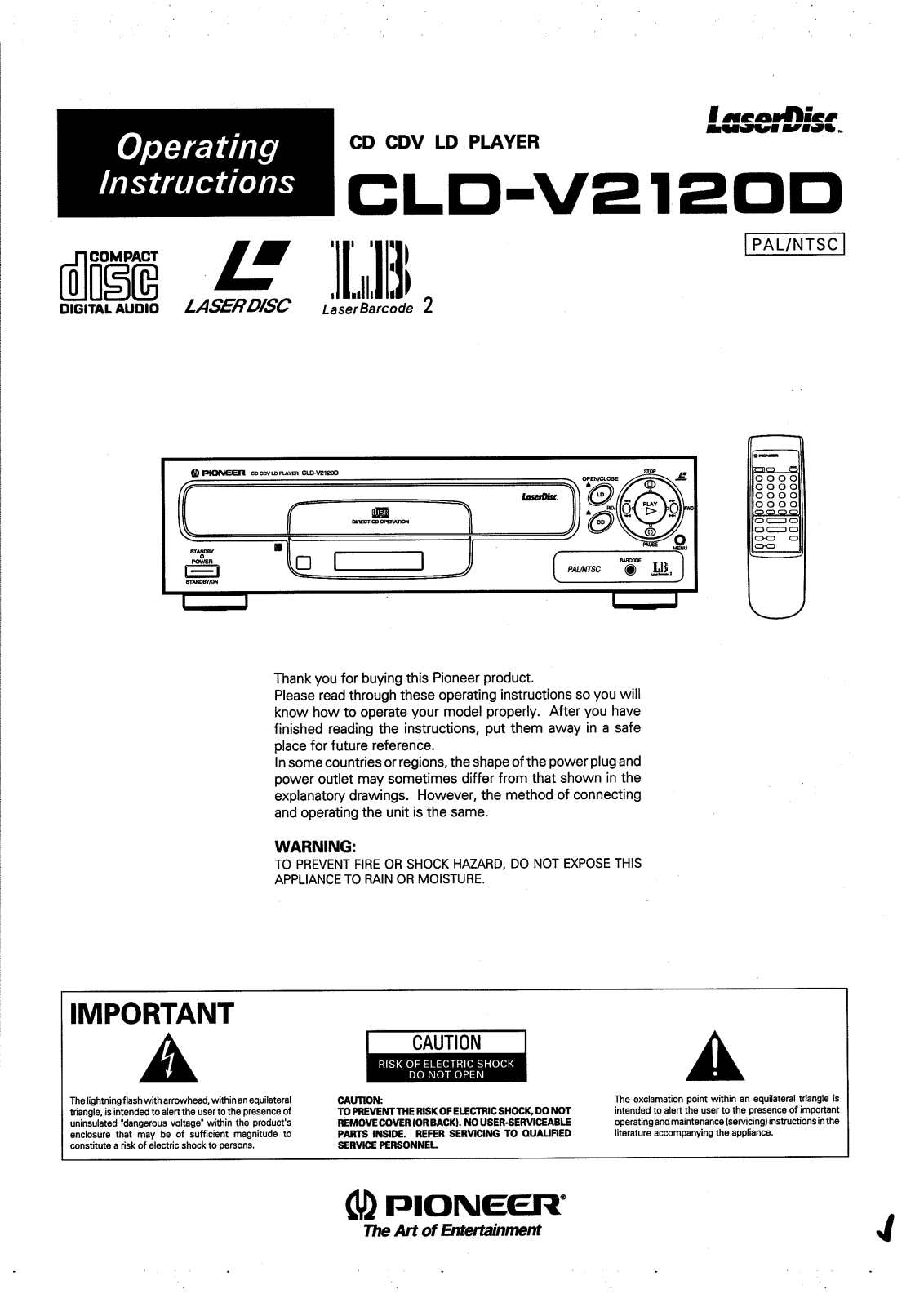 Pioneer CLD-V2120D User Manual