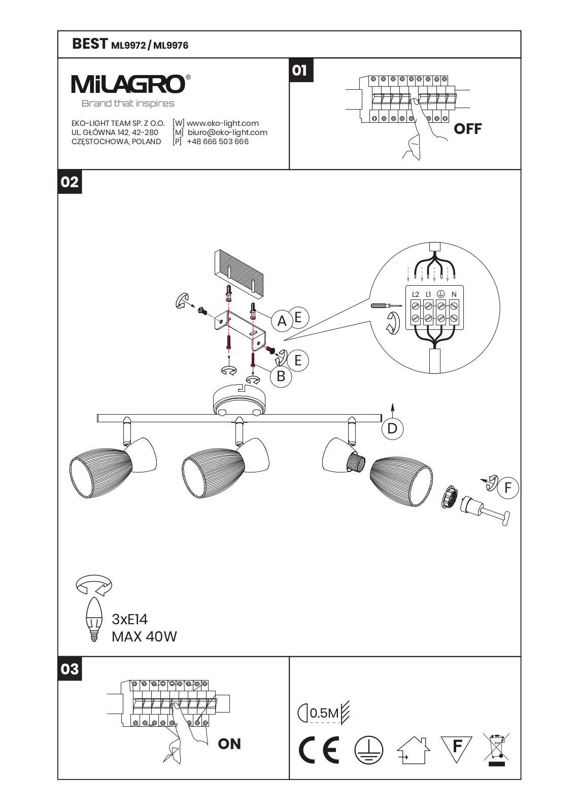 MILAGRO ML9972, ML9976 User guide - ManualMachine.com