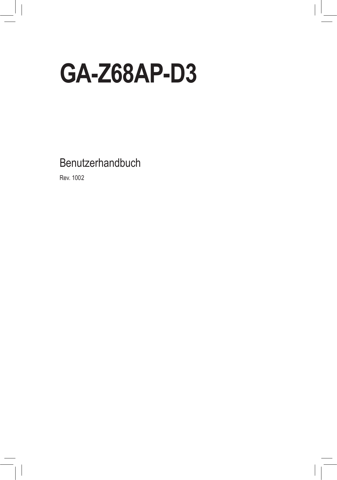 Gigabyte GA-Z68AP-D3 User Manual