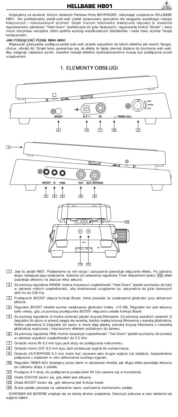 Behringer HB01 User Manual