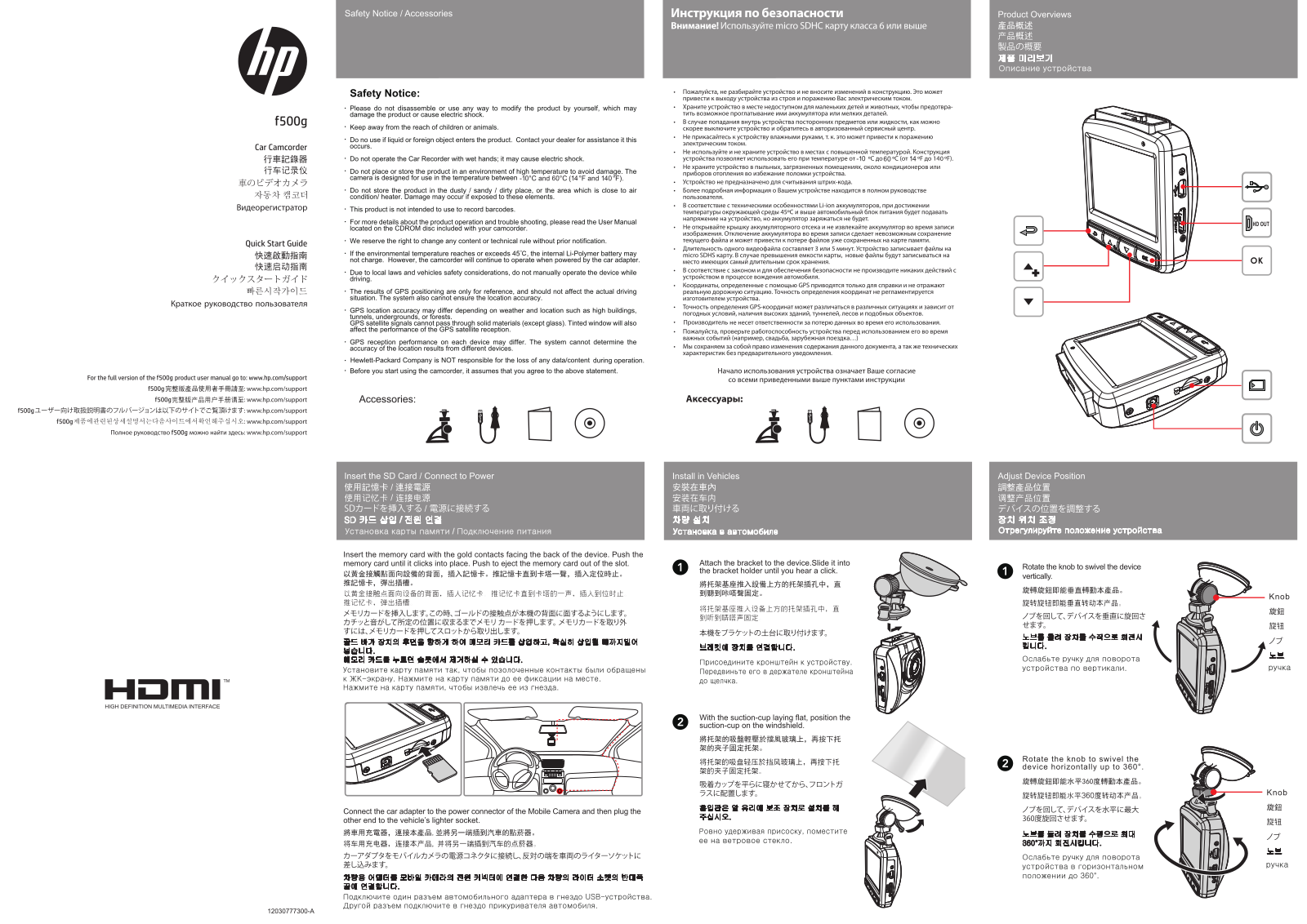 Hewlett-Packard F500g Quick Start Guide