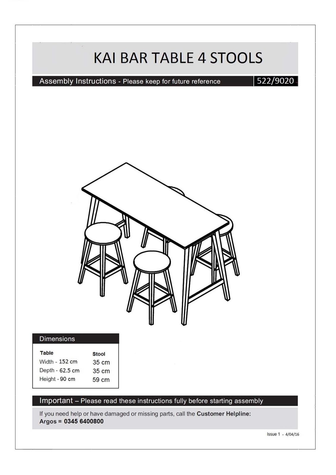 Argos 522/9020 User guide - ManualMachine.com
