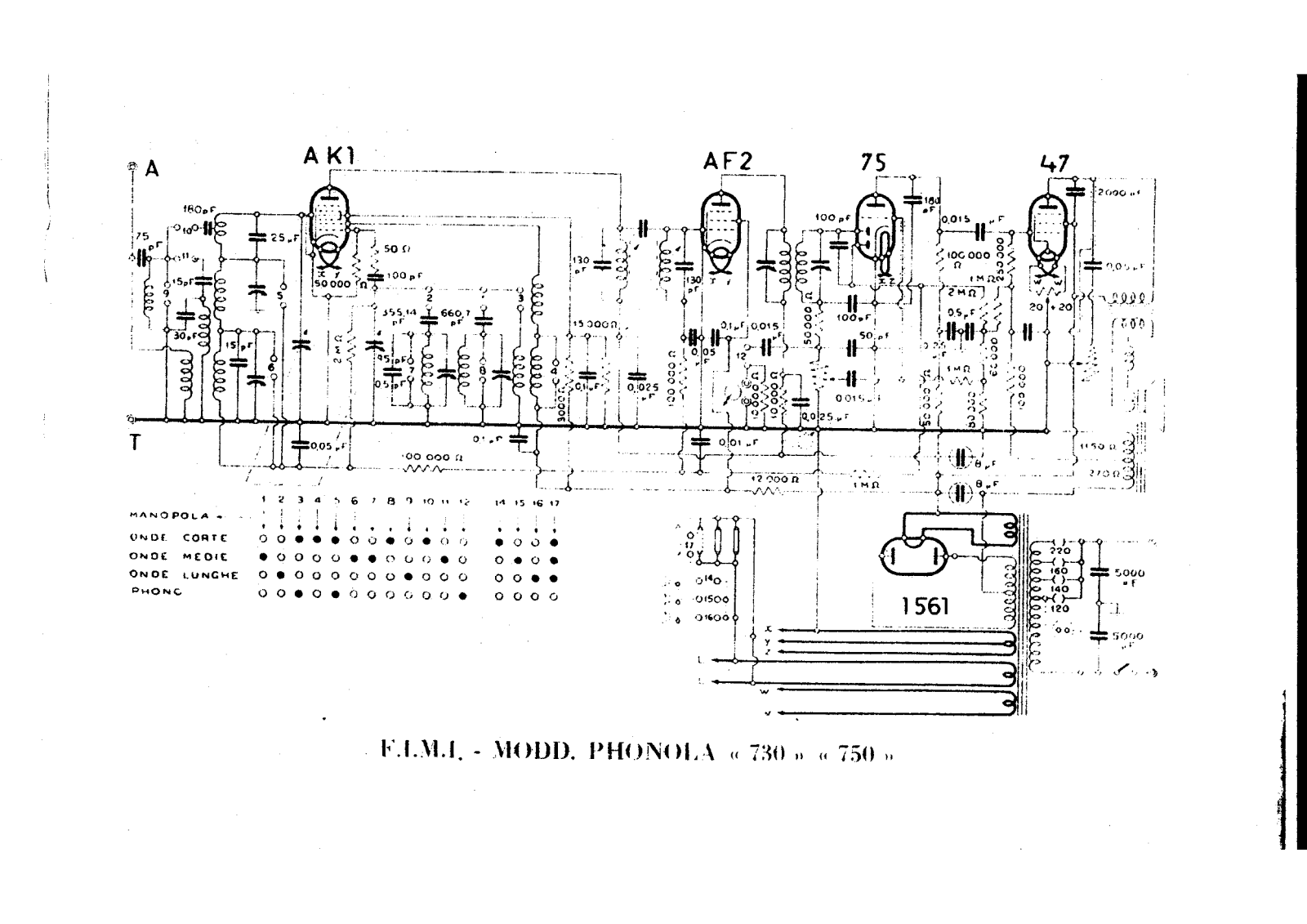 Phonola 730, 750 schematic - ManualMachine.com