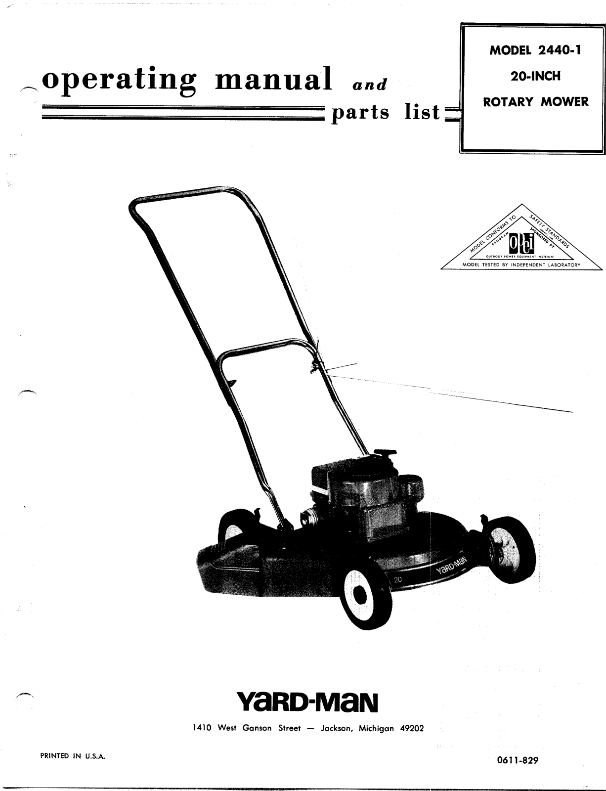 Yard-Man 2440-1 User Manual