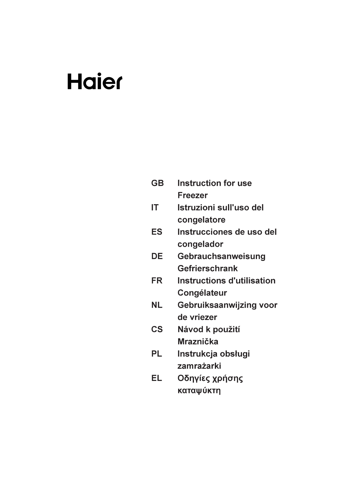 Haier H2F 255WSAA User Manual