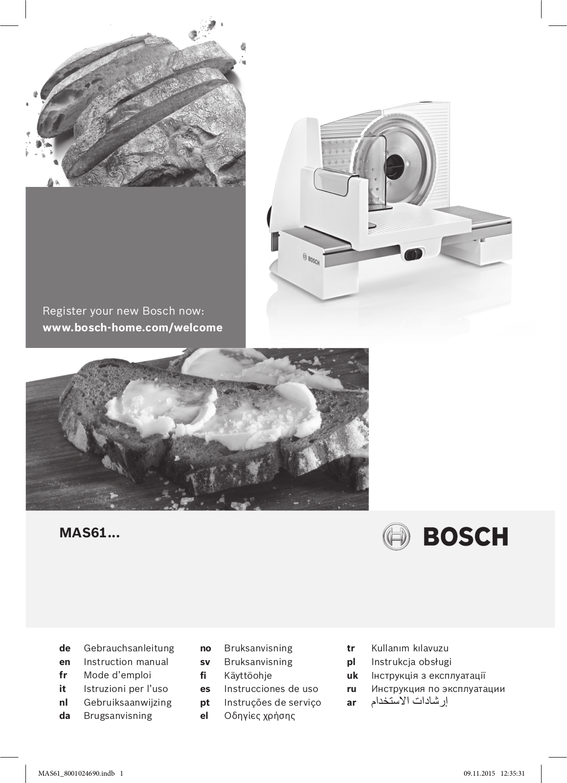 Bosch MAS6151M User Manual