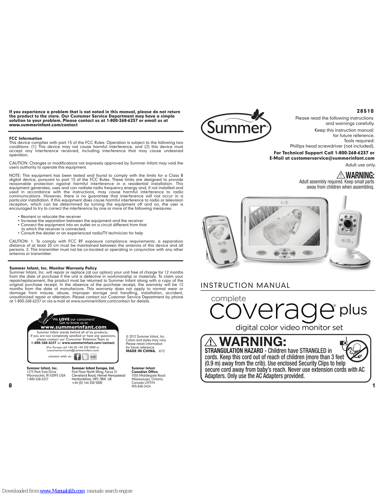 Summer 28510, Complete Coverage Plus 28510 Instruction Manual - ManualMachine.com