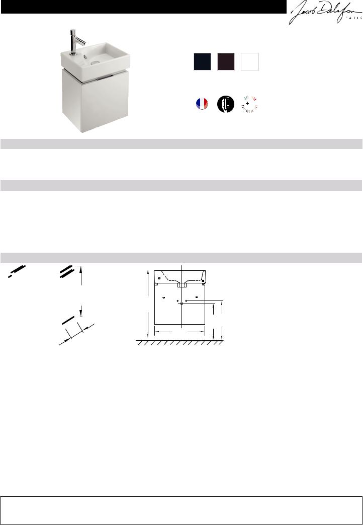 Jacob Delafon RYTHMIK EB1036 442, RYTHMIK EB1036-R3, RYTHMIK EB1036-G1C, RYTHMIK EB1036 G80 User guide