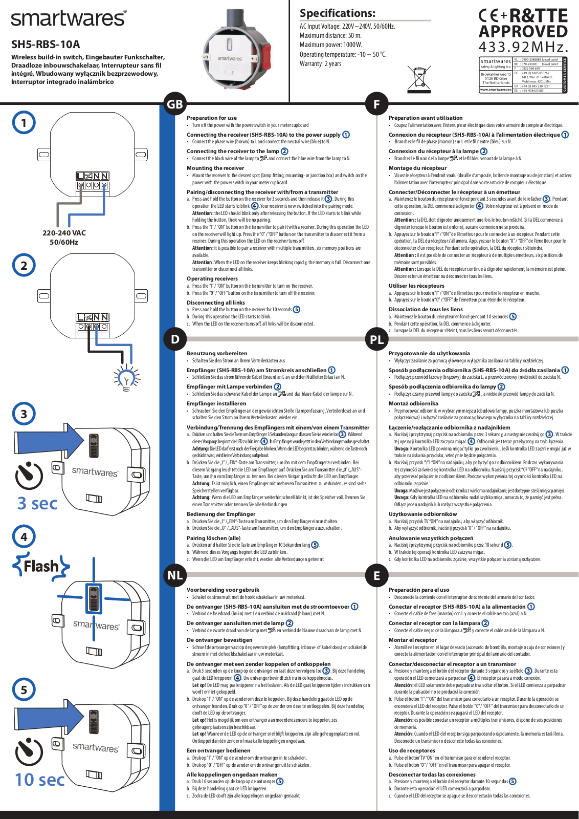 Smartwares SH4-90260 User guide