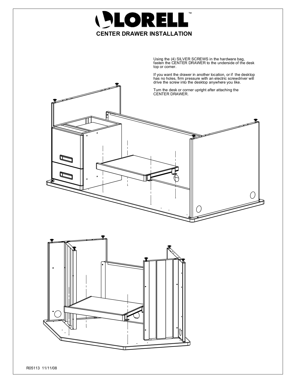 Lorell LRO1042 Assembly Instructions - ManualMachine.com