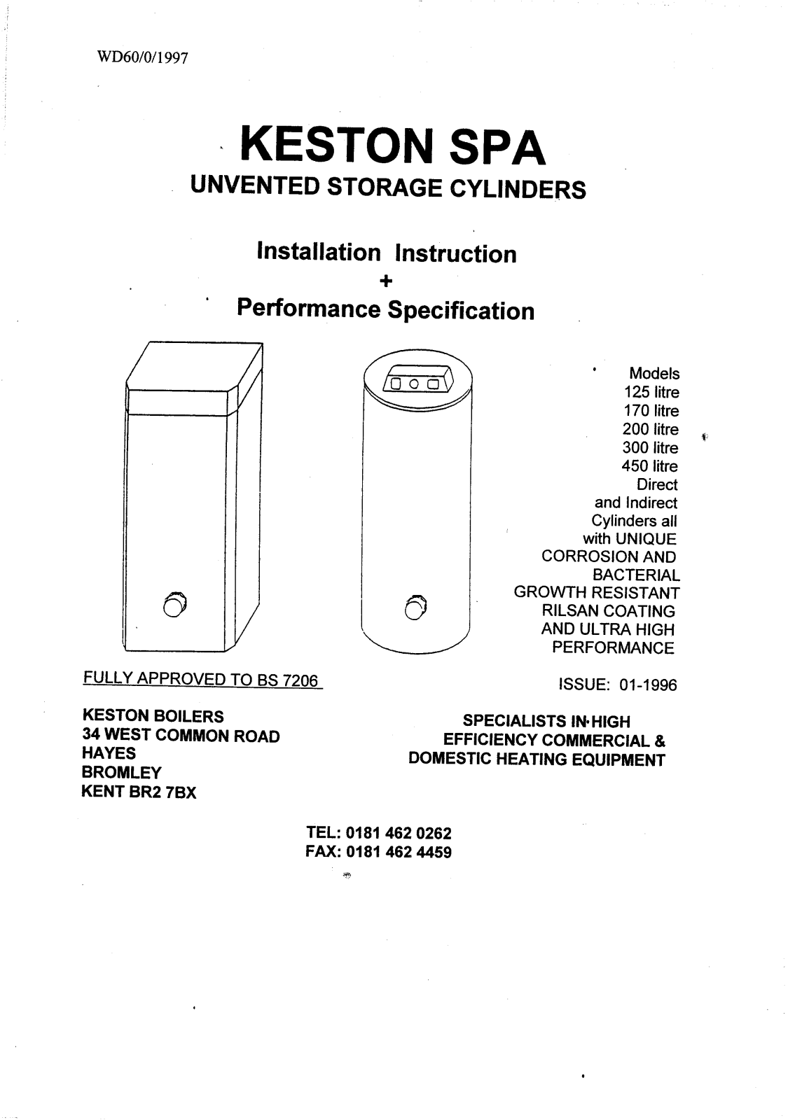 Keston SPA Installation Instruction