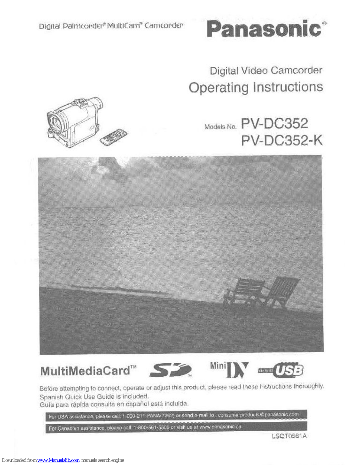 Panasonic Palmcorder MultiCam PV-DC352, PVDC352 - DIGITAL STILL CAMERA, PVDC352D - DIGITAL VIDEO CAMCOR, Palmcorder MultiCam PV-DC352-K User Manual