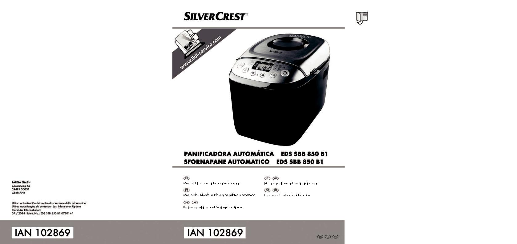 Silvercrest SBB 850 B1 User Manual