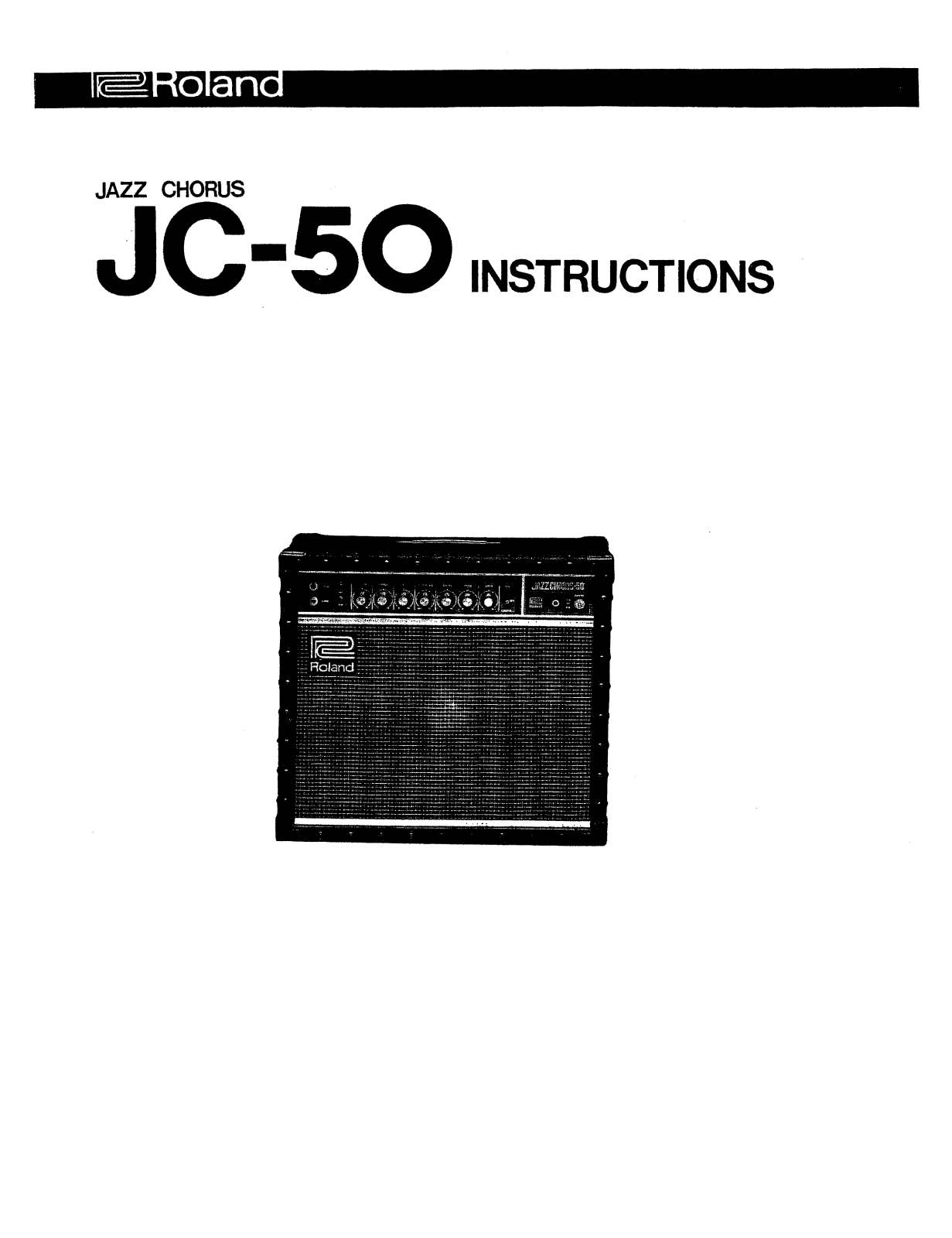 Roland Corporation JC-50 Owner's Manual