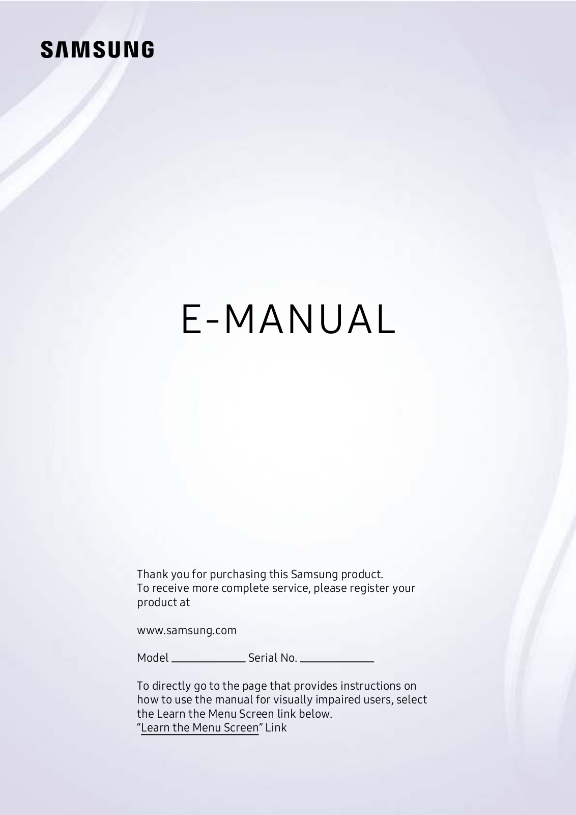 Samsung E-MANUAL User Manual